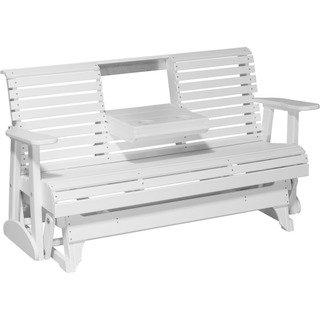 Poly Outdoor 5 Foot Rollback Glider Bench