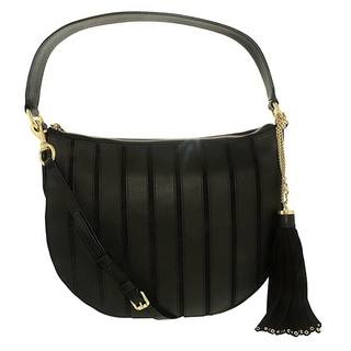 Michael Kors Suede Medium Black Convertible Hobo Handbag
