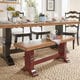 Eleanor Two-Tone Trestle Leg Wood Dining Bench by iNSPIRE Q Classic - Thumbnail 4