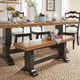 Eleanor Two-Tone Trestle Leg Wood Dining Bench by iNSPIRE Q Classic - Thumbnail 3