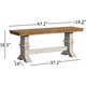 Eleanor Two-Tone Trestle Leg Wood Dining Bench by iNSPIRE Q Classic - Thumbnail 15