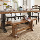 Eleanor Two-Tone Trestle Leg Wood Dining Bench by iNSPIRE Q Classic - Thumbnail 1