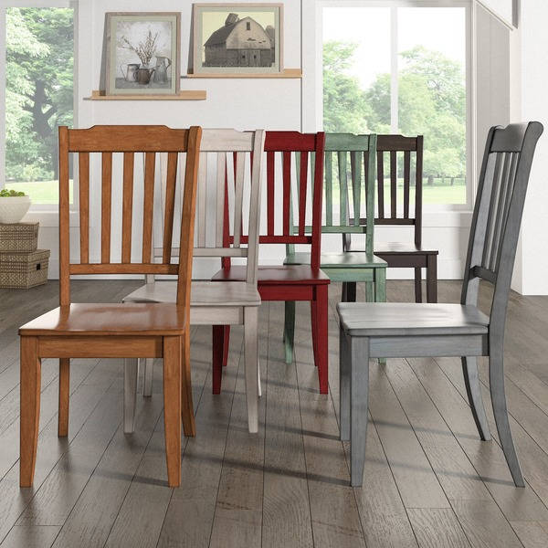 Eleanor Slat Back Wood Dining Chair (Set of 2) by iNSPIRE Q Classic
