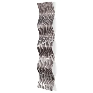 Nicholas Yust 'Polar Wave' Wavy Metal Art on Metal