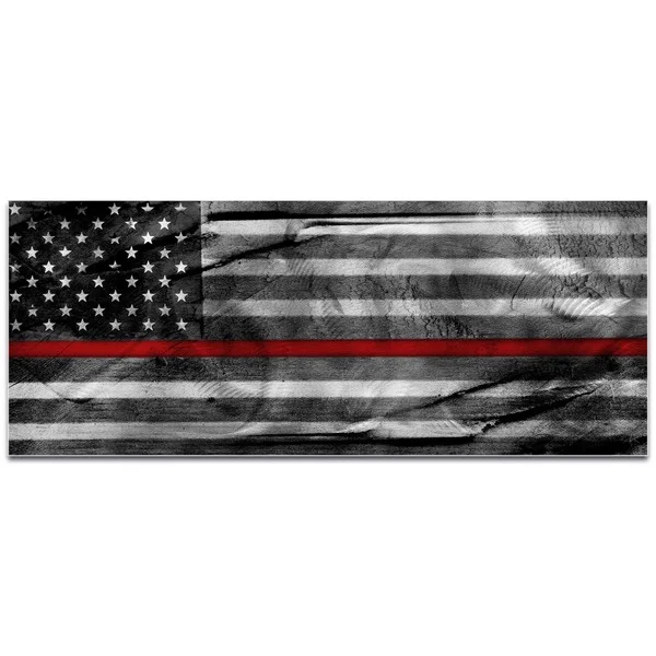 Eric Waddington 'American Glory Firefighter Tribute' Firemen Flag on Metal or Acrylic