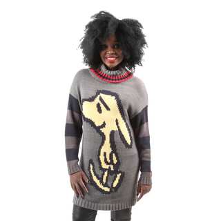 Hadari Women's Long Sleeve Knitted Snoopy Character Turtleneck Sweater