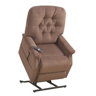 Richland Tufted Brown Fabric Power Lift Chair Recliner