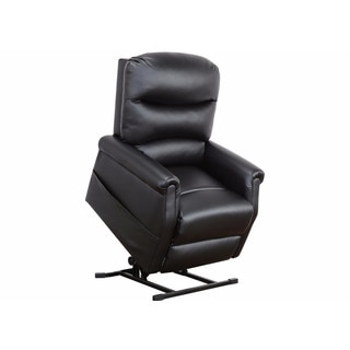 Classic Plush Bonded Leather Power Lift Recliner Living Room Chair