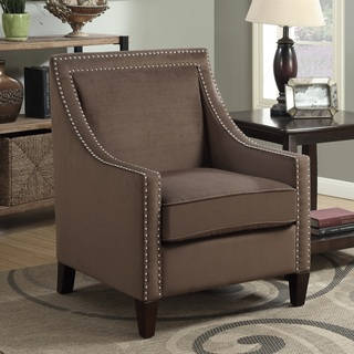 Christie Brown Upholstered Trimmed Arm Chair
