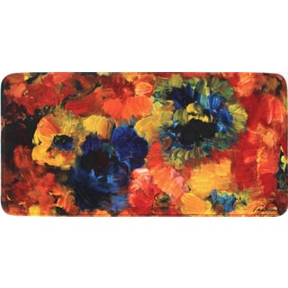 Home Dynamix Relaxed Chef Collection Multicolor Microfiber/Memory Foam 19.6-inch x 39.3-inch Anti-fatigue Kitchen Mat