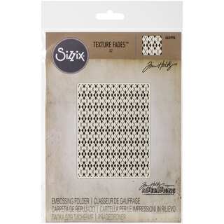 Sizzix Texture Fades A2 Embossing Folder-Argyle By Tim Holtz