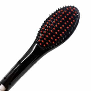 Fast Hair Black Straightening Brush with LED Display - Black
