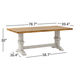 Thumbnail 15, Eleanor Two-tone Rectangular Solid Wood Top Dining Table by iNSPIRE Q Classic. Changes active main hero.