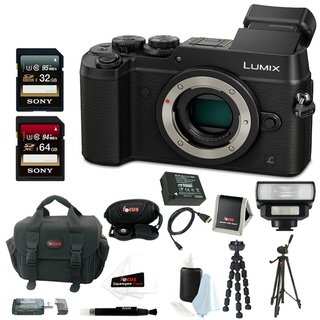 Panasonic Lumix DMC-GX8 Mirrorless Micro Four Thirds Digital Camera (Body Only, Black) w/ Accessory Bundle