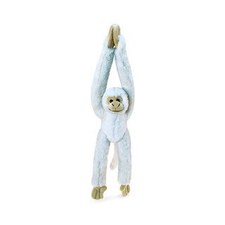 Puzzled Long Arm Hanging White Squirrel Monkey Super Soft Plush 21-inch Stuffed Animal Toy