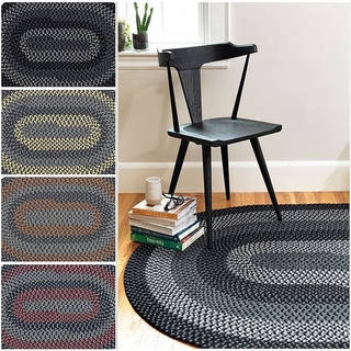 Hipster Braided Textured Oval Rug (2' x 4')