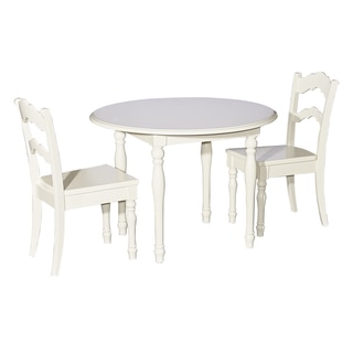 Kids White Table and 2 Chairs