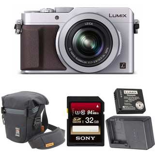 Panasonic LUMIX LX100 4K with Leica Lens (Silver) & Panasonic Battery with Charger