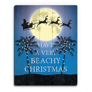 'Have a Very Beachy Christmas Night ' Printed Wood Wall Art
