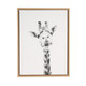 DesignOvation Simon Te Tai 'Giraffe Portrait' Black/White Framed Canvas Wall Art