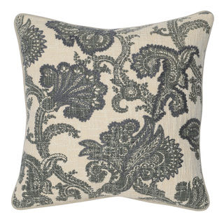 Kosas Home Janis Grey 20inchesx20inches Down and Feather Filled Throw Pillow