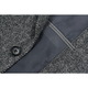 Verno Men's Black and Grey Wide Herringbone Wool Blazer - Thumbnail 3