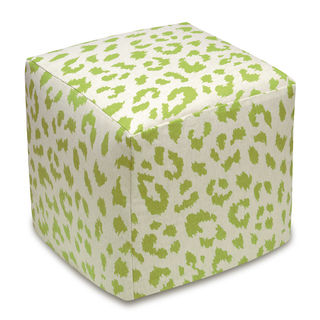 Cheetah Upholstered Cube Ottoman