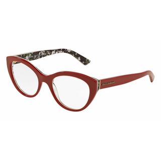 Dolce & Gabbana Womens DG3246F 3020 Red Plastic Cat Eye Eyeglasses