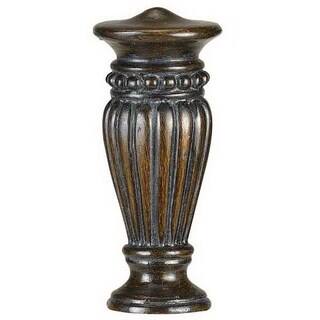 Brown Resin Classic Fluted Lamp Finial