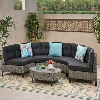 Link to Navagio Outdoor 5-piece Wicker Sofa Set with Cushions by Christopher Knight Home Similar Items in Outdoor Sofas, Chairs & Sectionals