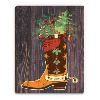 'Cowboy Stocking Stuffer ' Printed Wood Wall Art