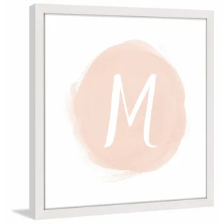 Marmont Hill - 'Watercolor Monogram' by Shayna Pitch Framed Painting Print