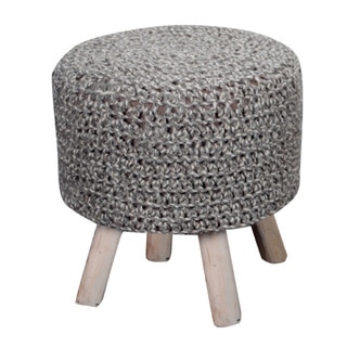 Christopher Knight Home Montana Knitted Fabric Round Ottoman Stool