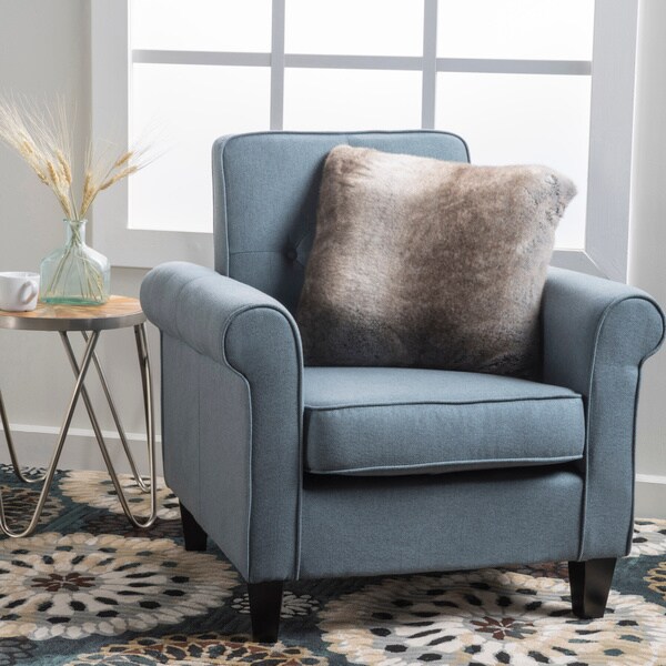 Isaac Tufted Fabric Club Chair by Christopher Knight Home