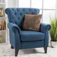 Merritt High Back Tufted Fabric Club Chair by Christopher Knight Home - Thumbnail 0