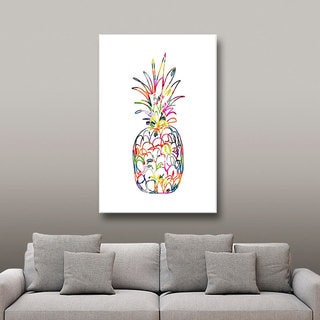 Linda Woods's 'Electric Pineapple' Gallery Wrapped Canvas