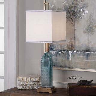 Uttermost Annabella Teal Glass Accent Lamp