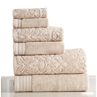 Panache Home Jacquard/Paisley Collection 100-percent Cotton 6-piece Towel set