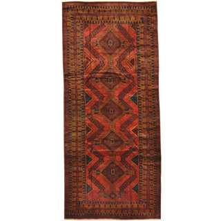 Herat Oriental Afghan Hand-knotted Tribal Balouchi Wool Rug (4'6 X 10'2)