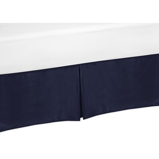 Sweet Jojo Designs Solid Navy Queen Bed Skirt