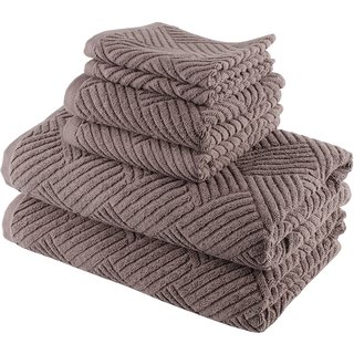 Smyrna Turkish Cotton Basket Weave 6-piece Towel Set