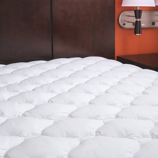 Five-Star Plush Hotel Mattress Pad Topper with Fitted Skirt