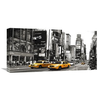 Global Gallery Anonymous 'Taxi in Times Square, NYC' Stretched Canvas Artwork