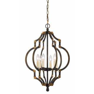 Howell Bronze Metal Caged Candly-style Pendant Fixture