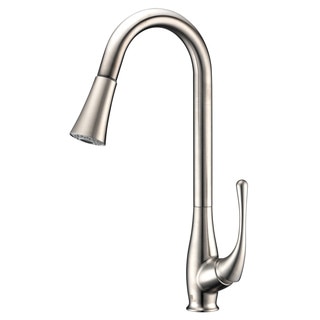 ANZZI Singer Series Single-Handle Pull-Down Sprayer Kitchen Faucet in Brushed Nickel