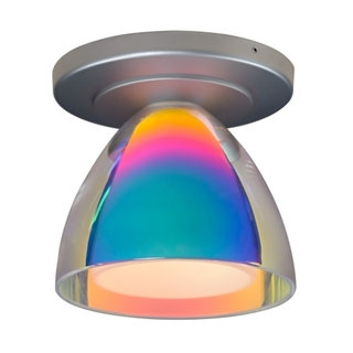 Bruck Lighting Rainbow 2 Matte Chrome Sunrise Glass 1-light Ceiling Mount
