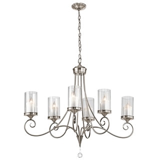 Kichler Lighting Lara Collection 6-light Classic Pewter Oval Chandelier