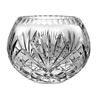 Majestic Gifts Clear Crystal 5-inch Diameter Hand-cut Crystal Rose Bowl