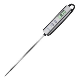 Stainless Steel Digital Cooking Thermometer - Black