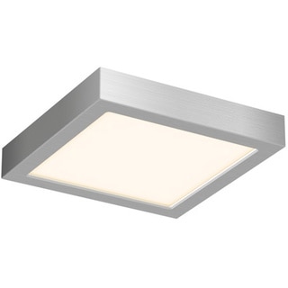 Silvertone Metal/ Acrylic LED Flush Mount Ceiling Light